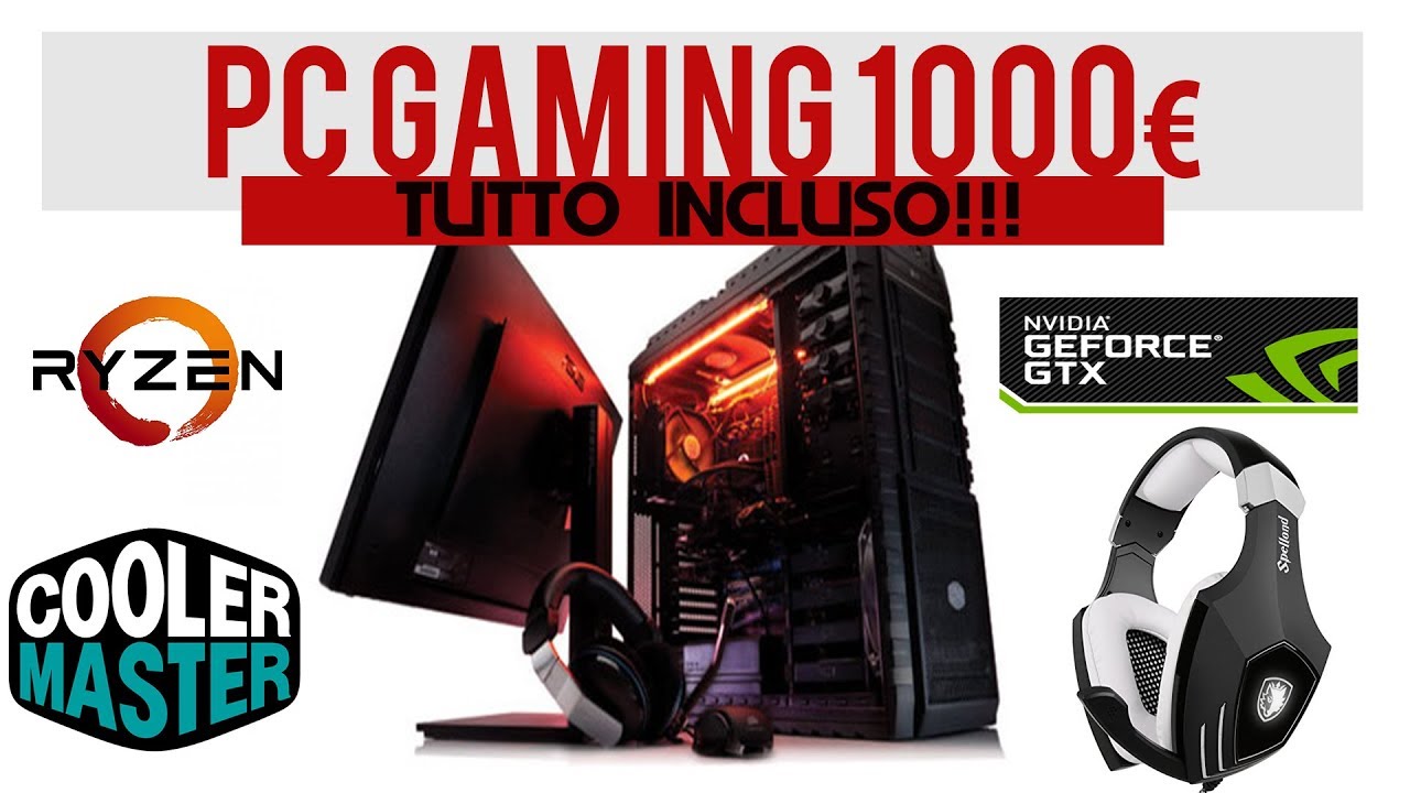PC GAMING 1000€ ALL INCLUSIVE!!! COOLER MASTER SADES LOGITECH!!!