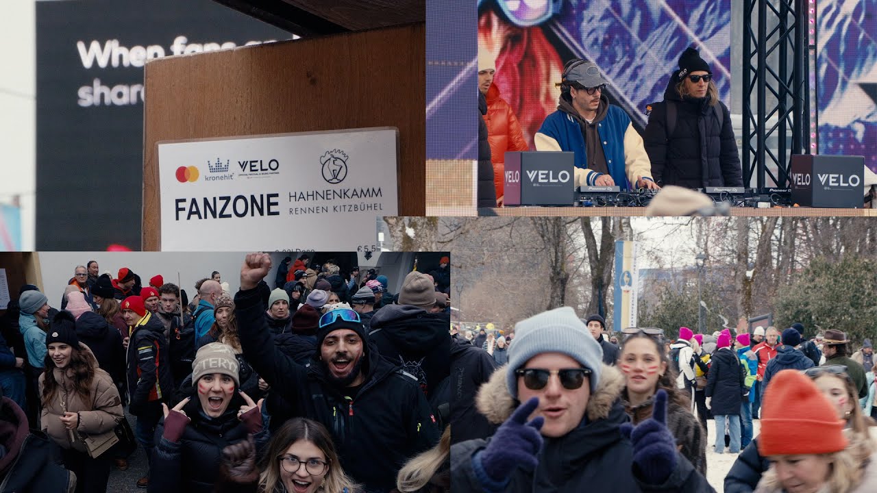 Unterwegs in der Fanzonebeim 86. Hahnenkammrennen in Kitzbühel