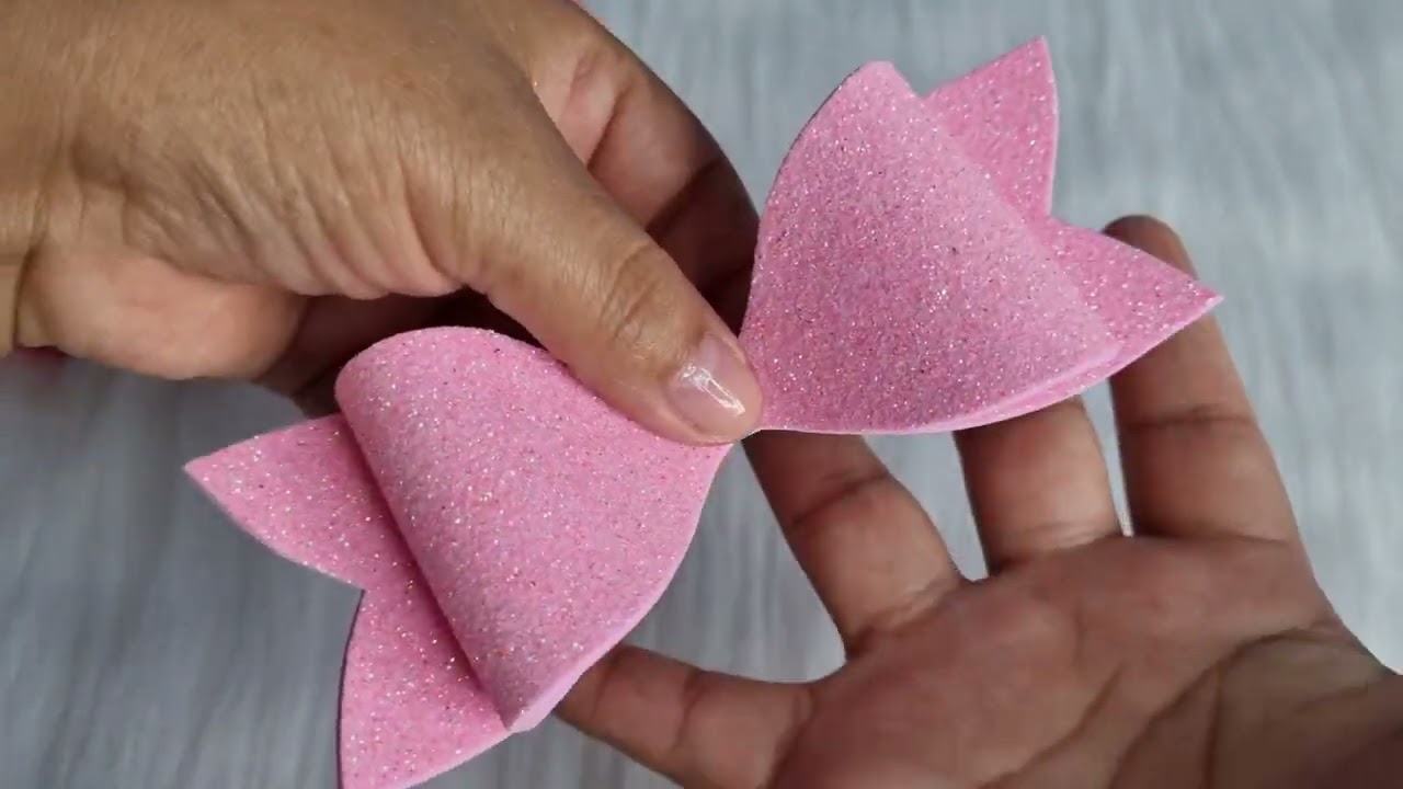 C&oacute;mo hacer Mo&ntilde;os sencillos en Foami Hazlo y vende Muy f&aacute;cil ⚘️👍#lazos #diy #manualidades #foam