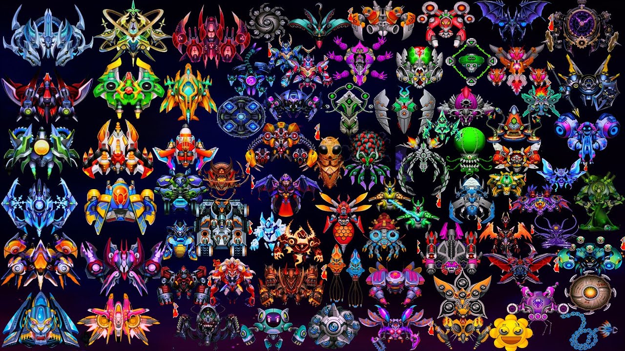Space Shooter All Bosses fighting || Space Shooter All Ships fighting