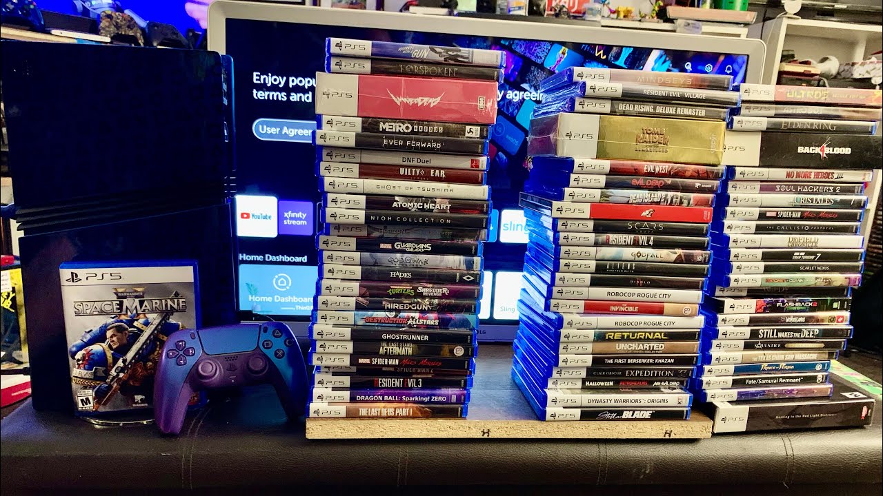 My whole game collection ￼with the PlayStation 5