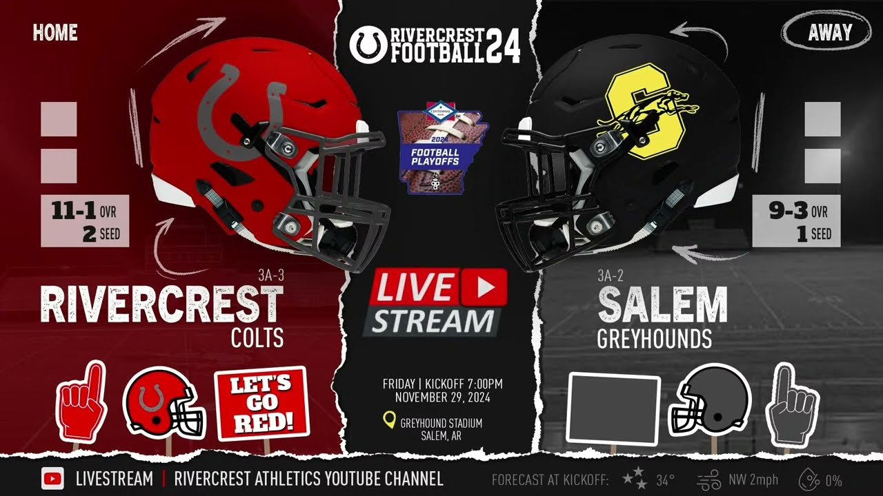 3A State Playoffs: Rivercrest Colts vs. Salem Greyhounds