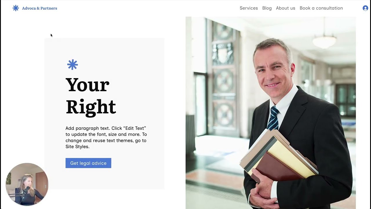 Law Firm Website Template | Modern Wix Studio Design for Lawyers, Tax Advisors & Notaries