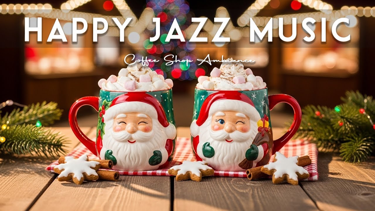 Happy Jazz Music 🎶 Coffee Shop Ambiance & Positive Bossa Nova instrumental for Relaxing