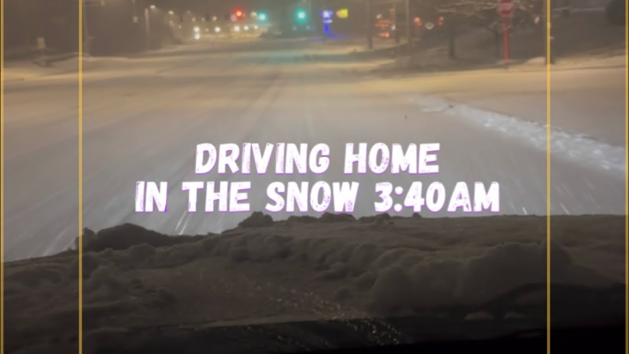 Driving Home in Bad Snow Condition.