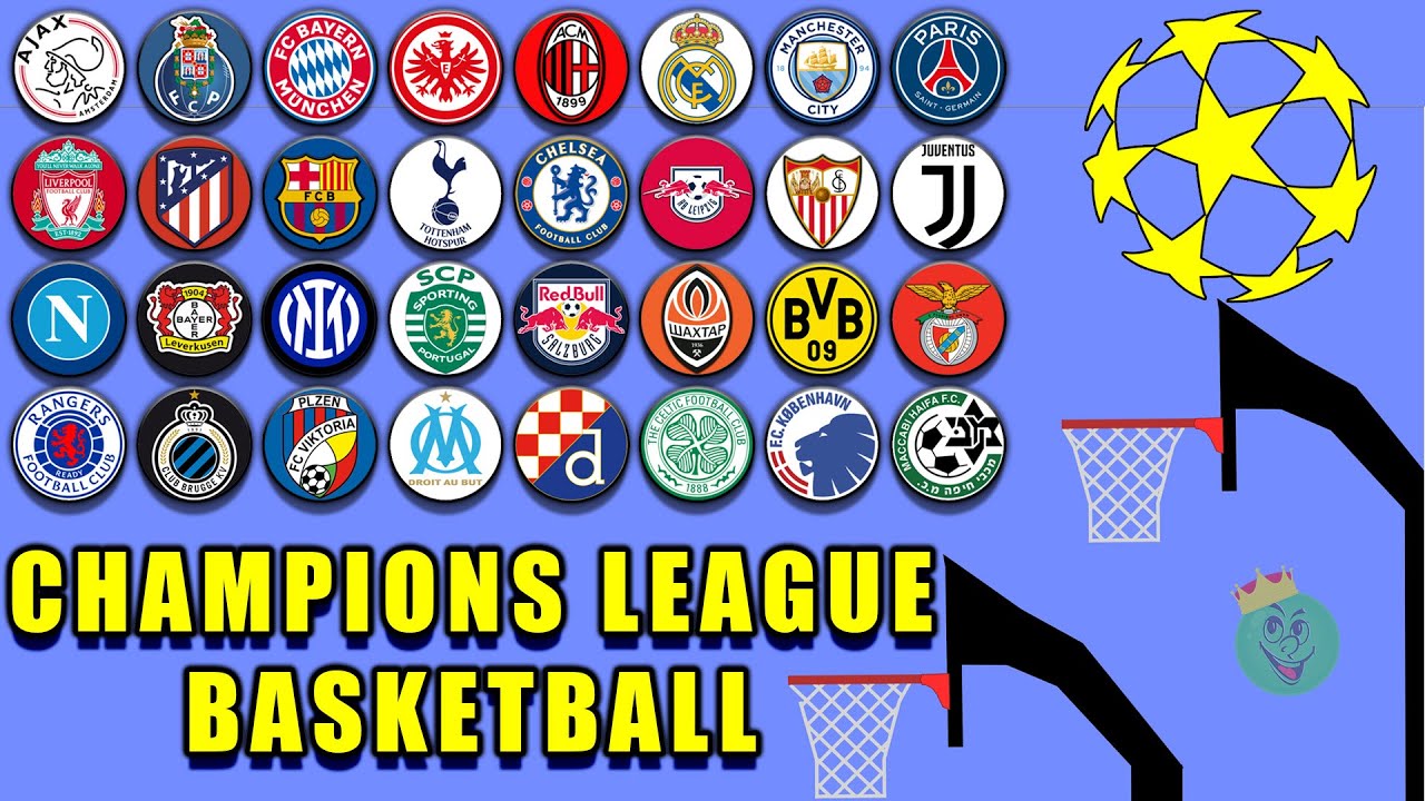 Champions League Basketball Marble Race in Algodoo \ Marble Race King