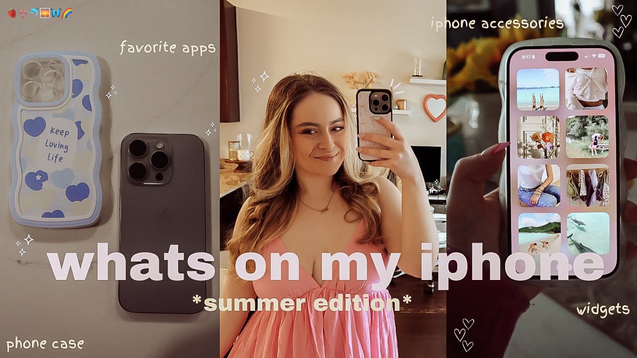 WHATS ON MY IPHONE 15 PRO 2024 SUMMER EDITION | HOW I CUSTOMIZED MY PHONE FOR SUMMER USING IOS 17