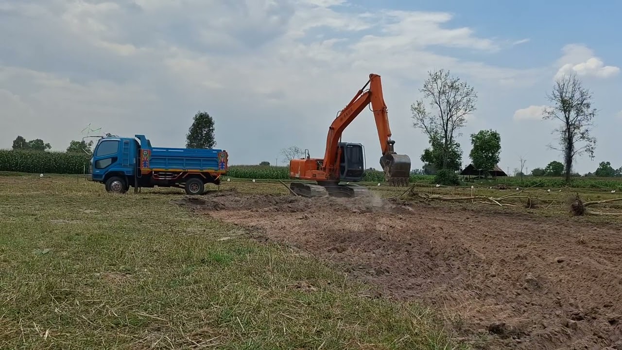 ดินหายากบางแค่ไหนพี่ก็ไหว รถขุด hitachi ex120-3  #ศรีสะเกษแม็คโครซิ่ง