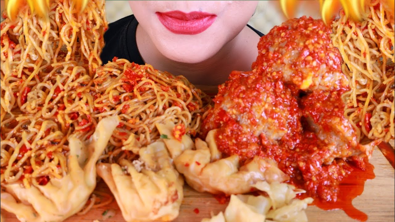 ASMR MIE GACOAN DAN BAKSO KEJU MOZARELA PEDAS | ASMR MUKBANG INDONESIA