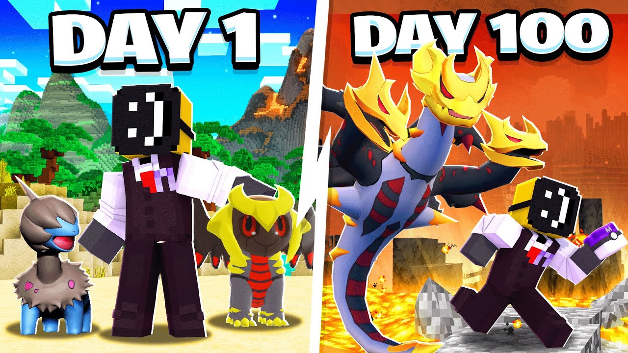 I Spent 100 Days in FUSION Only Minecraft Pixelmon!