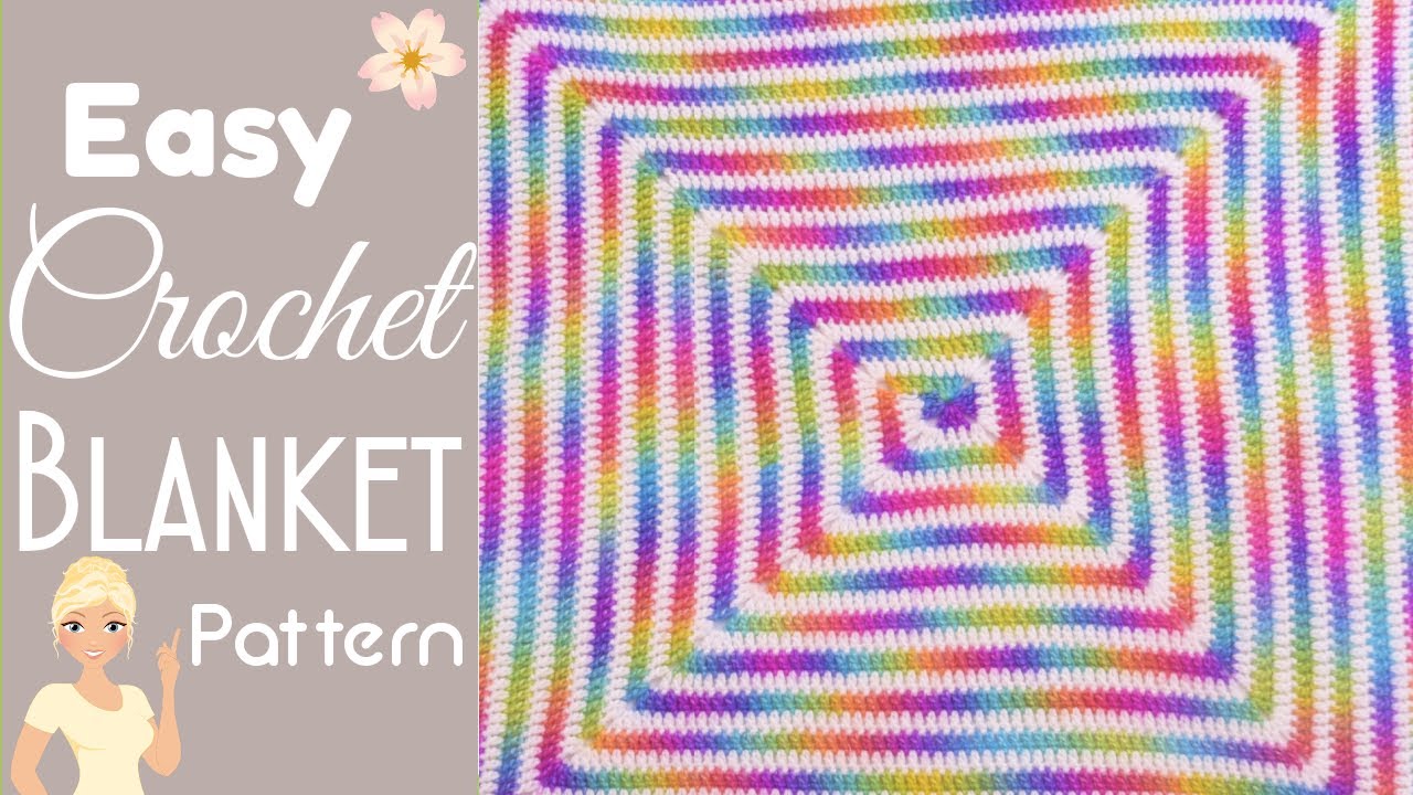 Спиральное одеяло крючком 🧶 Простое детское одеяло крючком на спирали 🌈 Picasso Blanket