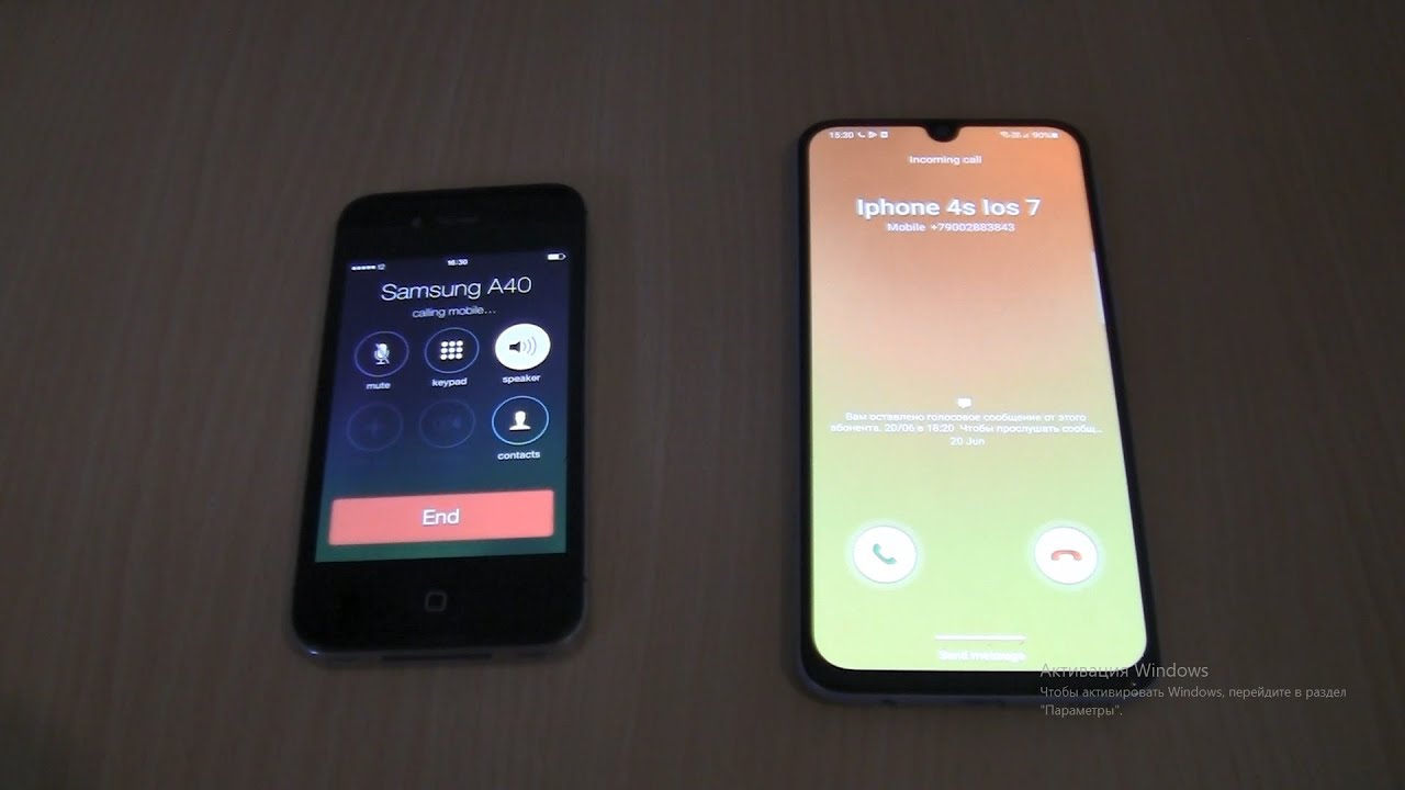 Over the Horizon Incoming call&Outgoing call at the Same Samsung Galaxy A40+Iphone 4s ios 7