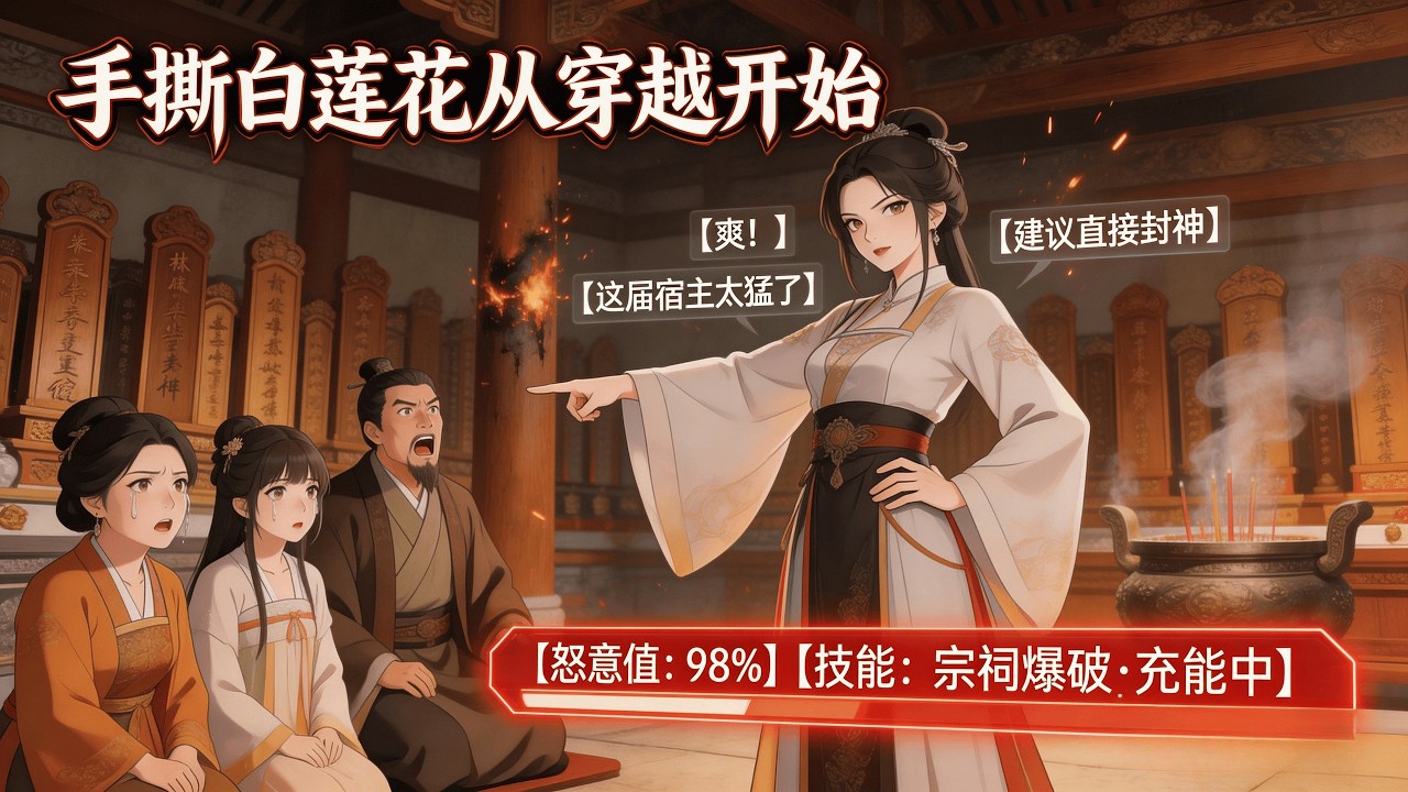 《手撕白蓮花從穿越開始》📢新番上線丨開局怒炸宗祠，成立人妖宗收編各路小妖？靠現代智慧+系統神器狂賺怒意值，渣男反派通通跪下叫爸爸！#逆襲 #開掛 #漫劇