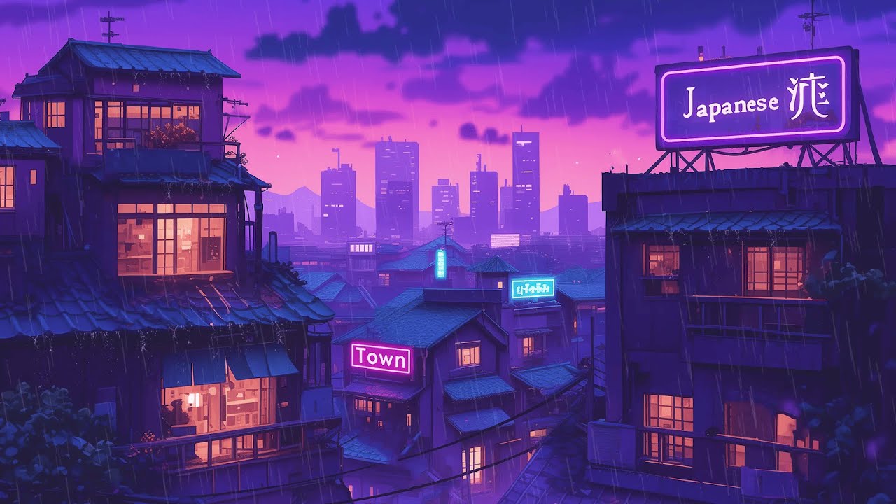 Cozy Rainy Tokyo Nights 🌧️ Lofi Hip Hop Beats for Study • Sleep • Relax | The Japanese Town
