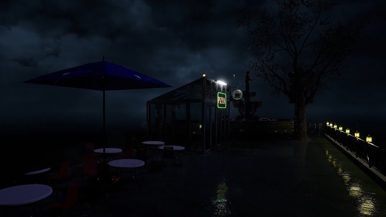 Distant Thunderstorm at Night 🌩️ Soft Thunder & Rain Sounds for Sleep (2 Hours)
