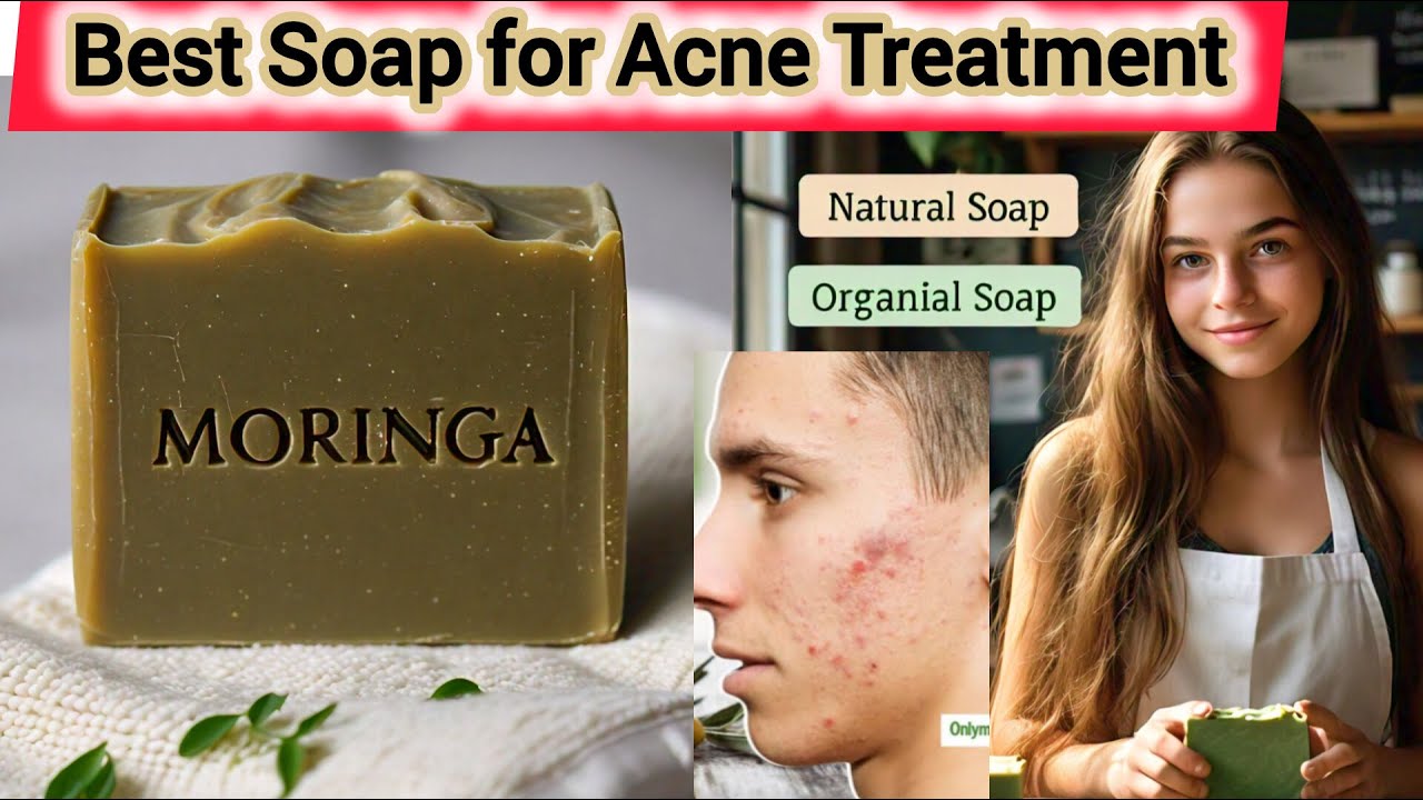 Herbal Moringa & Neem Leaves Soap🍀Herbal Soap Best Acne Treatment