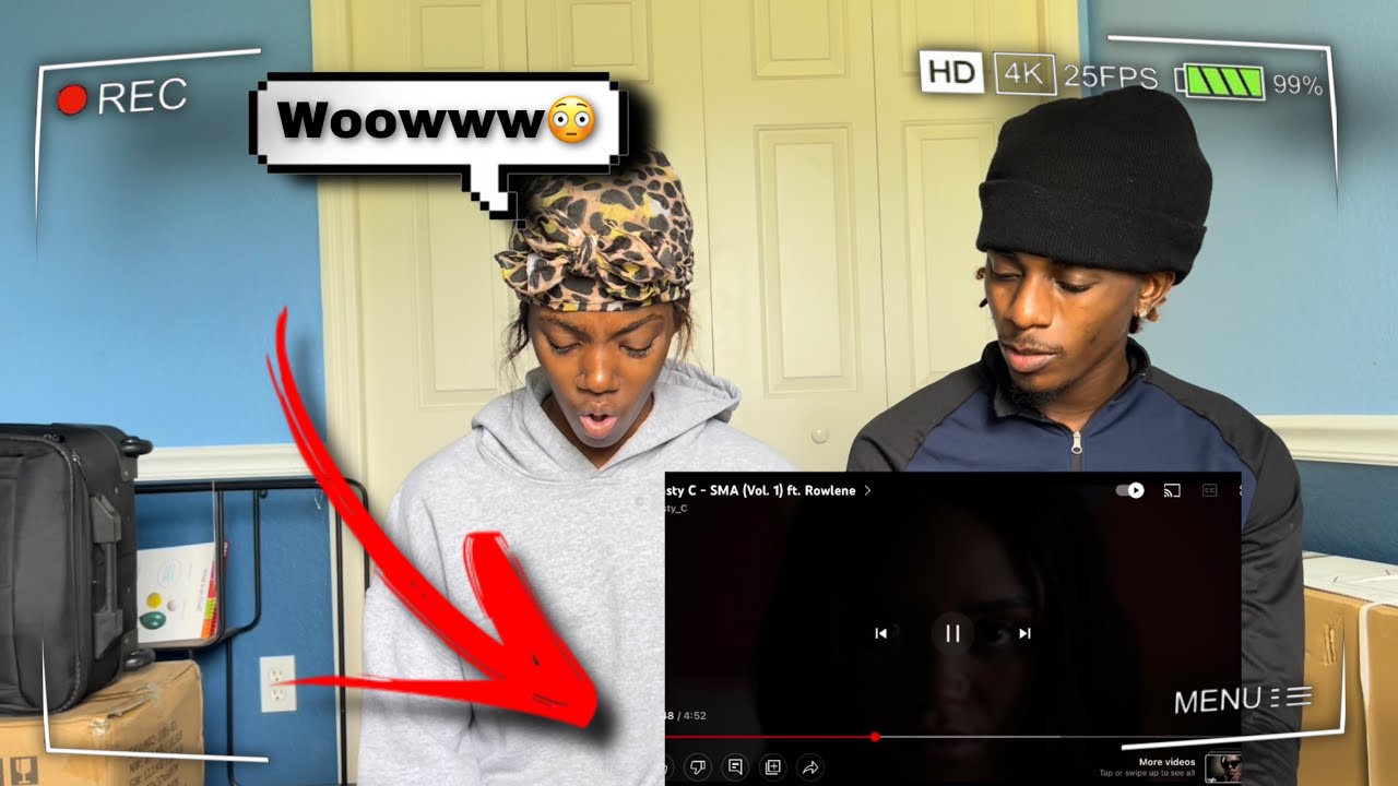 Рассказывание истории🤯🔥 Видеореакция на песню Nasty C при участии Rowlene «SMA» (VOL.1)