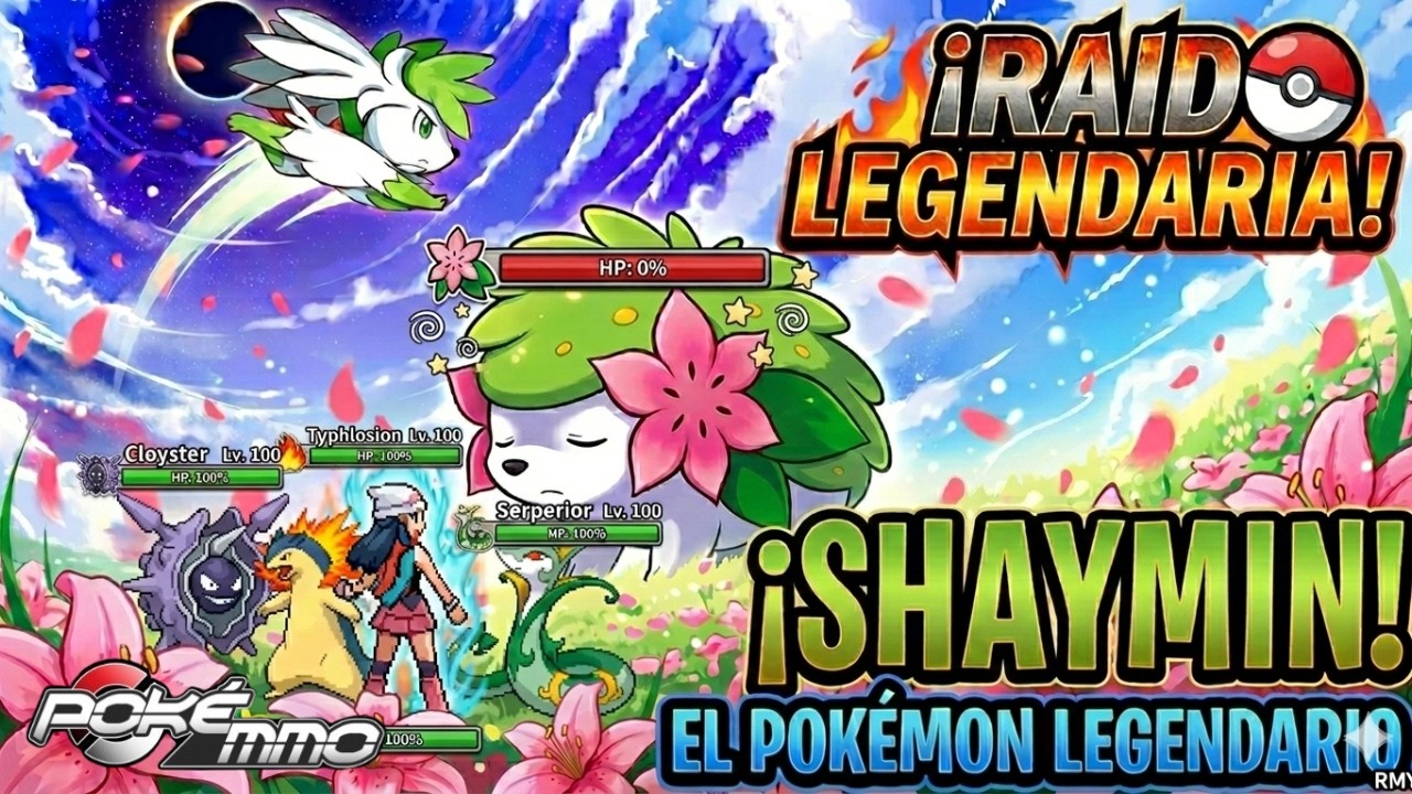 ¡DERROTA A SHAYMIN ALPHA FÁCIL Y RAPIDO! 🌸 Guía Raid Legendaria PokeMMO 2026 🧧