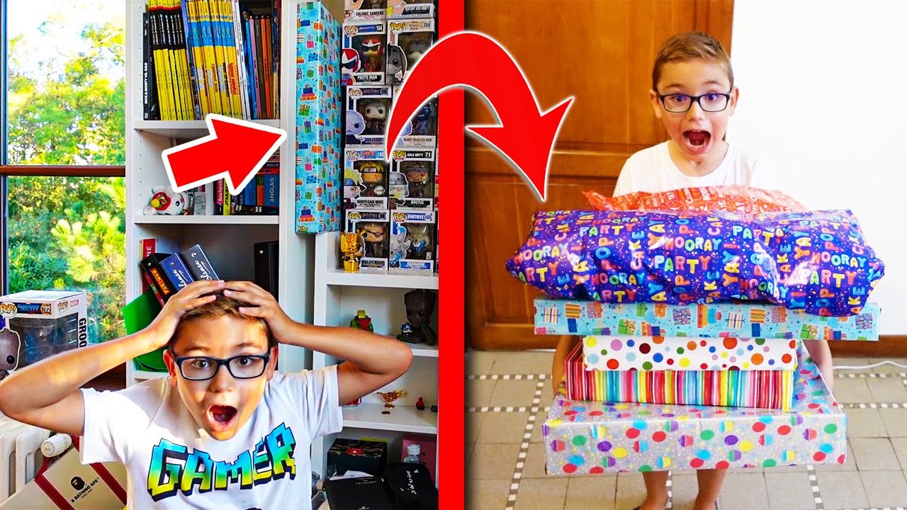 CHASSE AUX CADEAUX D'ANNIVERSAIRE DANS TOUTE LA MAISON (cache-cache cadeaux)