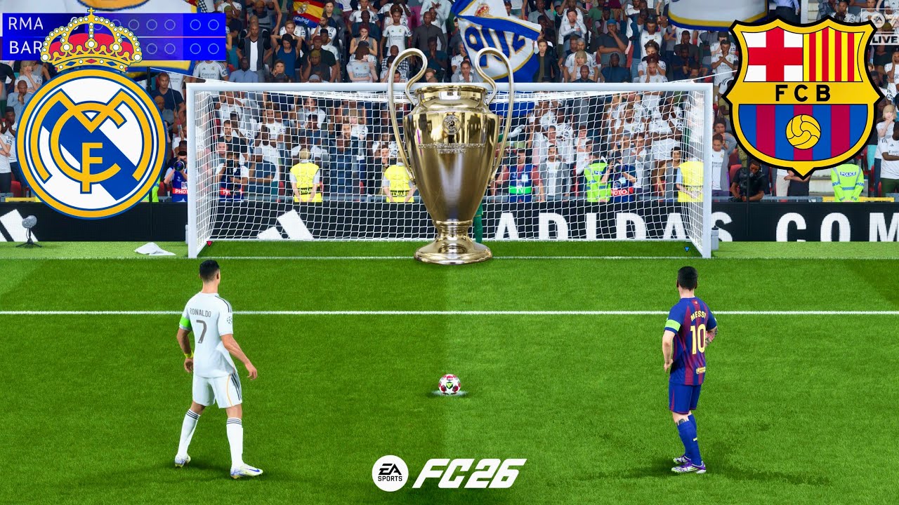 REAL MADRID VS FC BARCELONA | UCL FINAL | RONALDO VS MESSI | FC 26 PENALTY SHOOTOUT - PS5