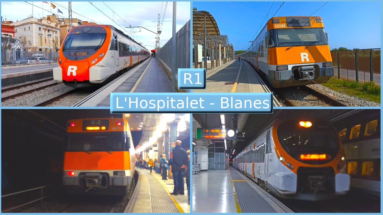 Rodalies Renfe Барселона R1 : L'Hospitalet de Llobregat - Blanes (ACC84)