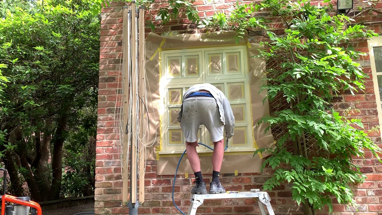 Exterior  window spraying