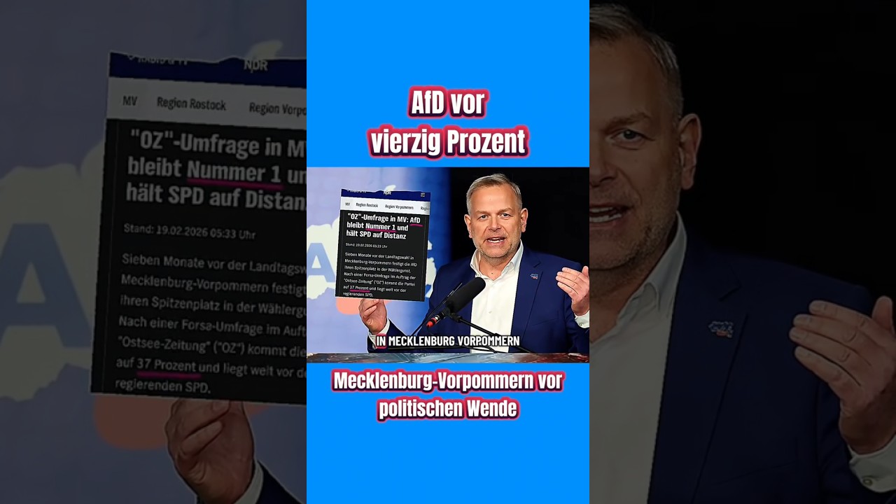 Umfrage-Hammer im Norden! AfD klar vorn &ndash; SPD st&uuml;rzt weiter ab