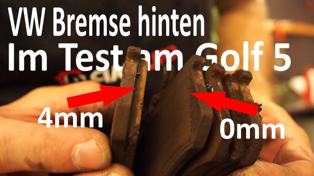 Golf 5 Bremse hinten wechseln und Schadensbeobachtung