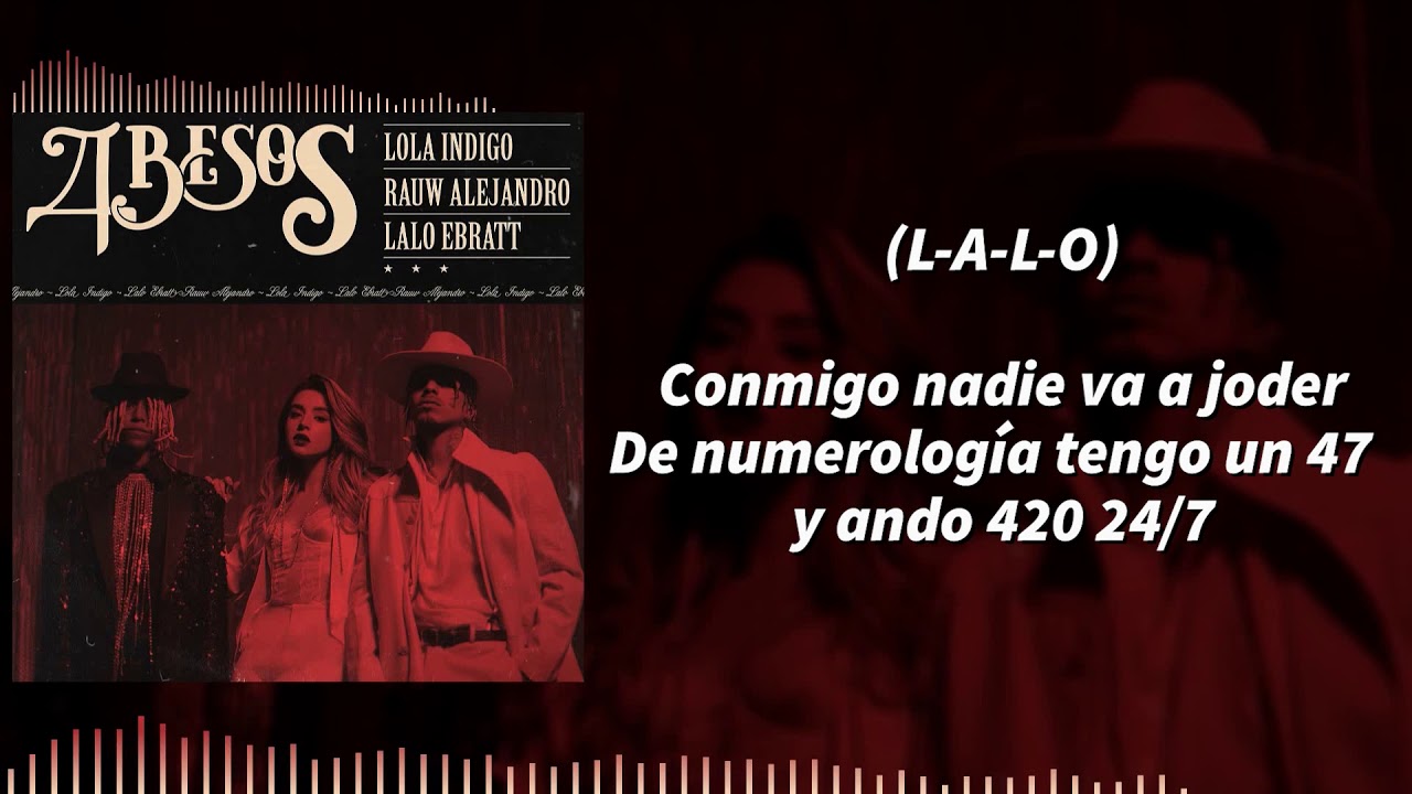 4 besos - (LETRA) Lola Índigo, Rauw Alejandro, Lalo Ebratt