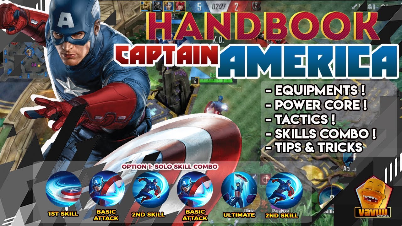 Captain America Ultimate Guide | Equipment, Skills, Tactic, Powercore, Tips&Tricks|Marvel Super War