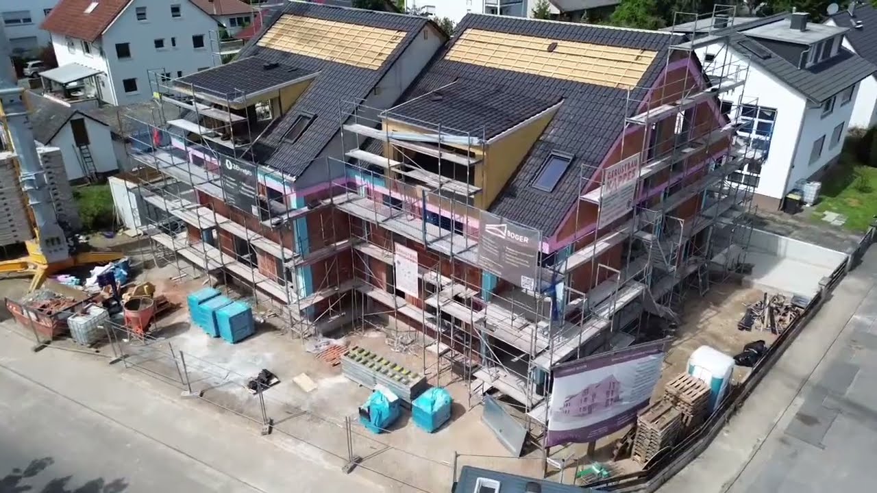 2025 04 Baufortschritt Neubau-Eigentumswohnungen Tiroler Str. 2, R&uuml;sselsheim-Bauschheim