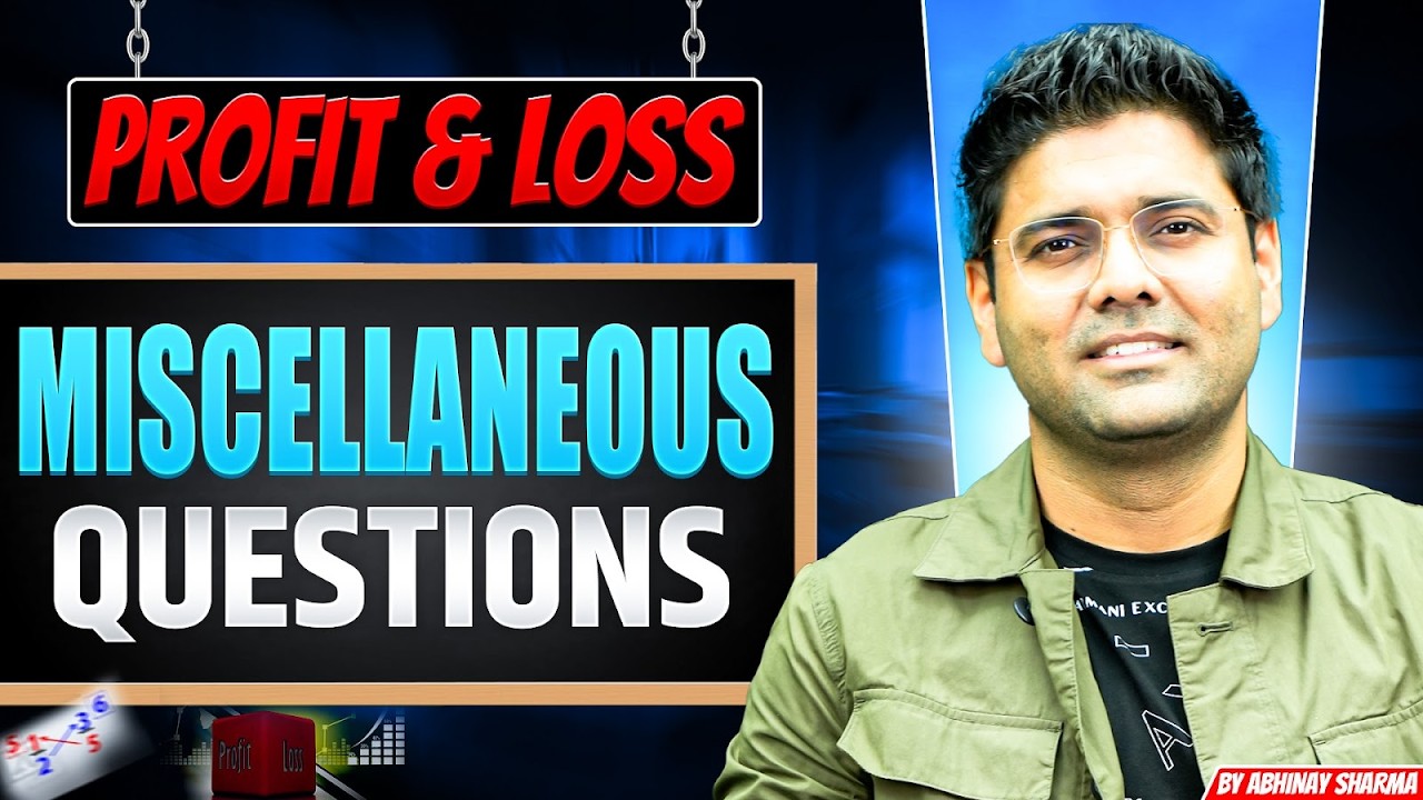 miscellaneous questions of profit and loss by Abhinay Sharma... question solved in 2 sec