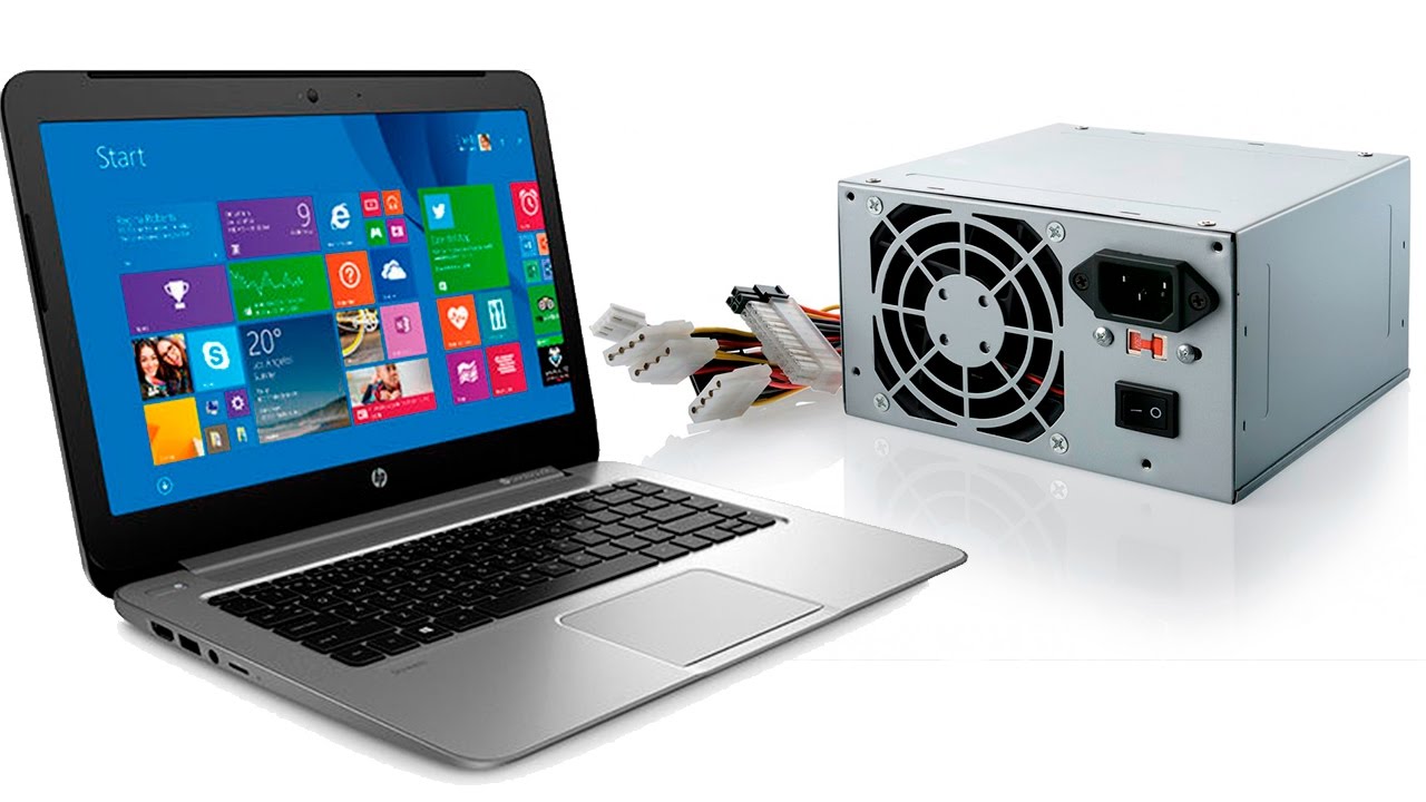 Como ligar notebook com fonte de computador ATX