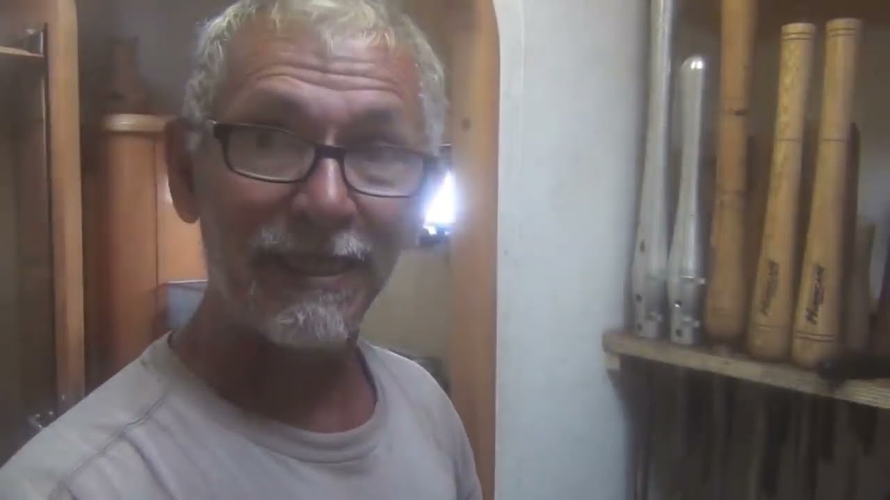 Wood turning  in a catamaran 001