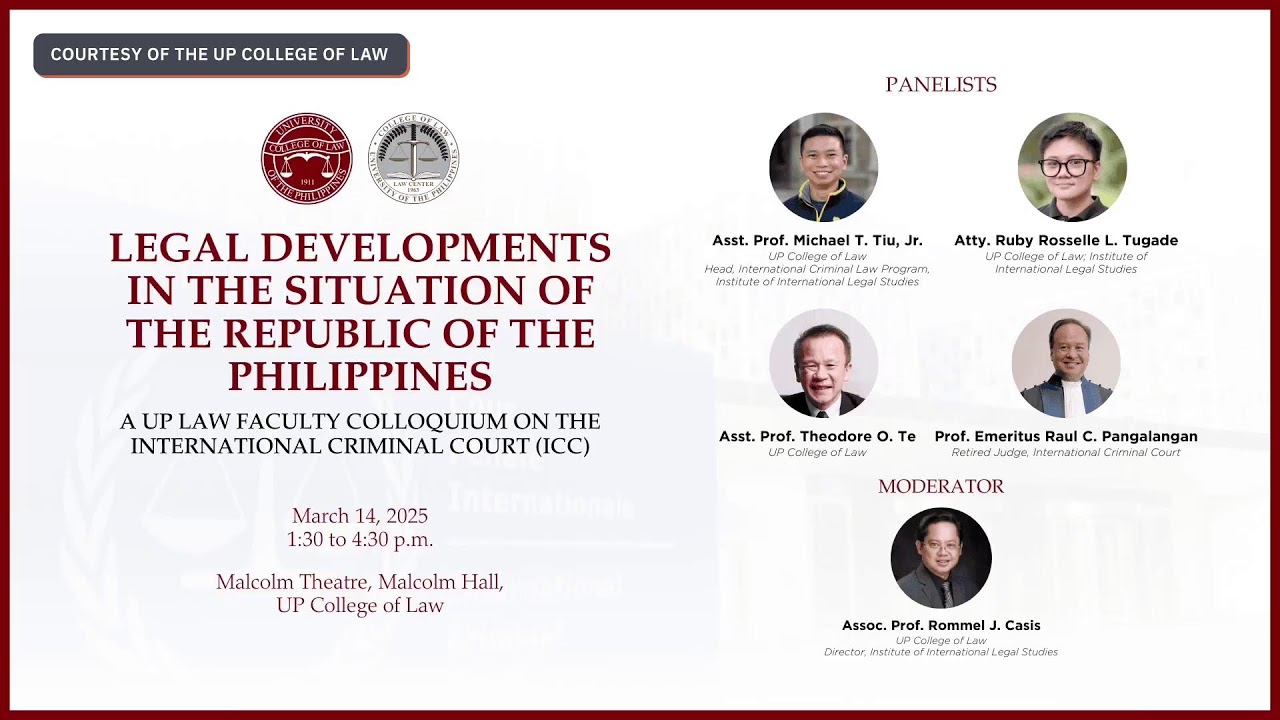 Legal developments in Rodrigo Duterte's ICC case: A forum by UP Law