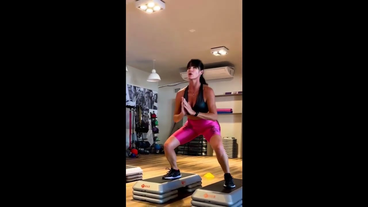 Parte del entrenamiento exigente de Pamela David