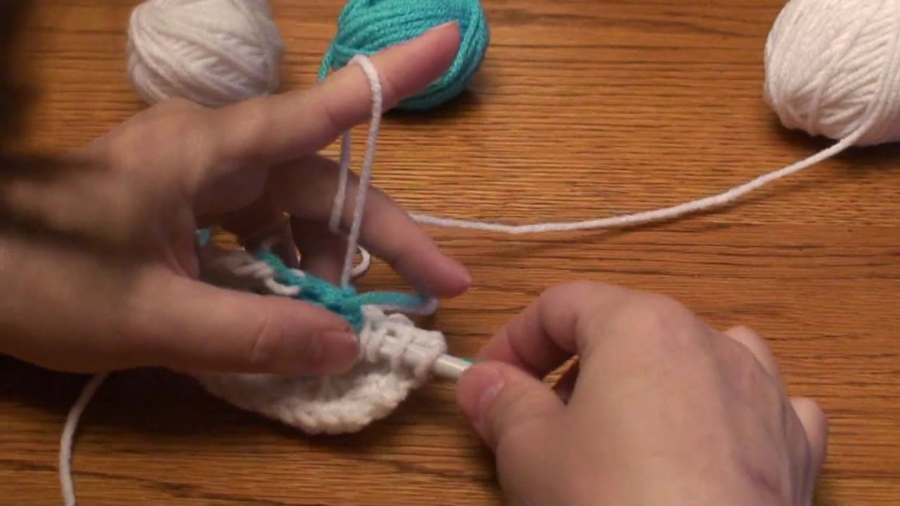 Color changes in Tunisian Crochet