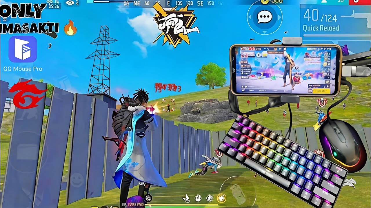 how to play Free Fire PC ❌ mobile setup ✅ keyboard=and mouse][player free fire GG mouse pro  BR 
