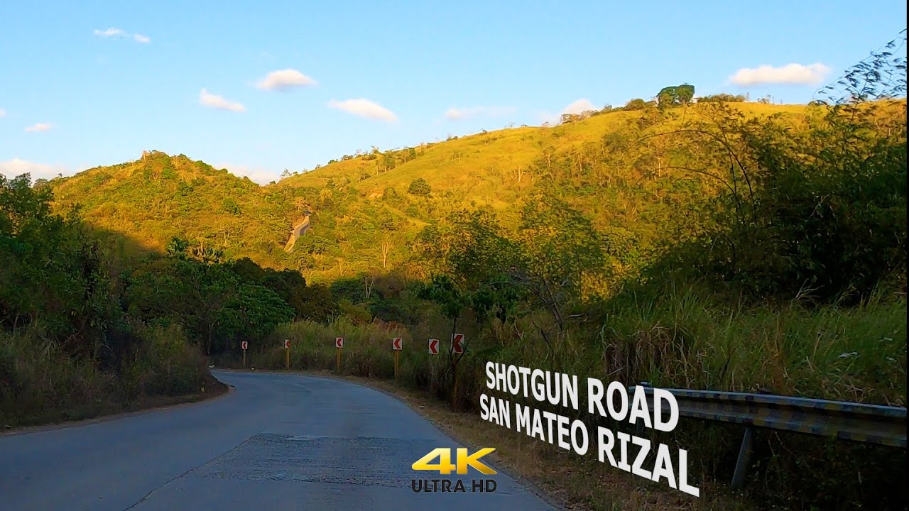 [4K] SHOTGUN ROAD Sunset Driving Tour | San Mateo Rizal Mountain Biking Trail Philippines Timberland