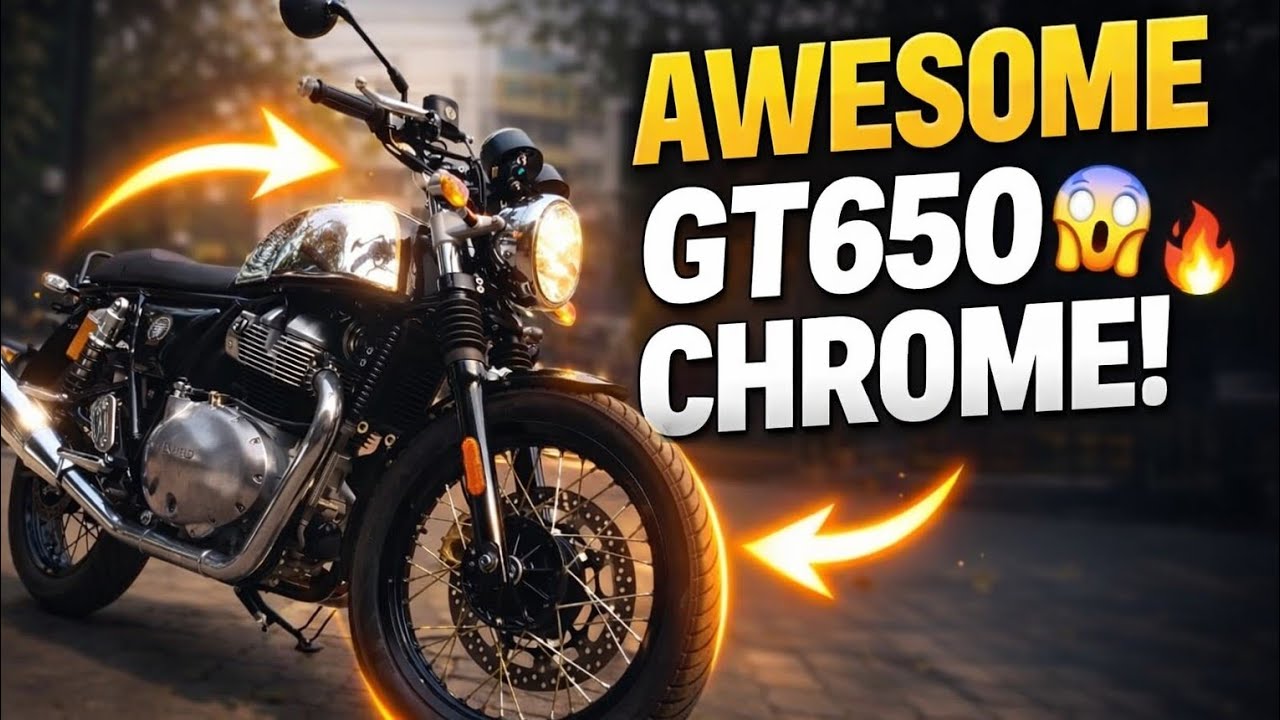 GT650 Chrome | Royal Enfield Continental GT650 Twin Chrome Top Model Reviwe | @Hamadautomotive23 
