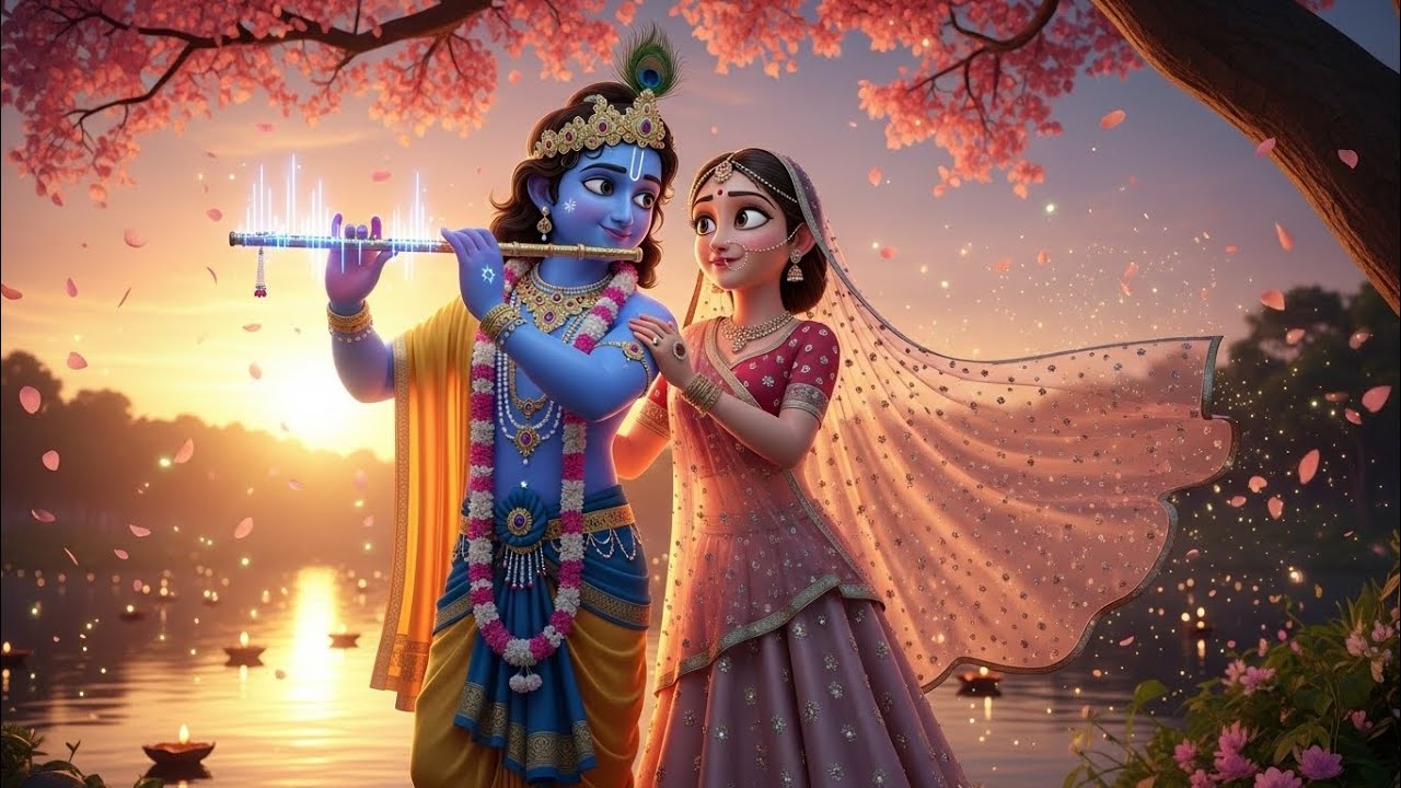 Radha Krishna Divine Song (3D Animated) | Pixar‑Style Cinematic Love Story |  Bhakti in Motion
