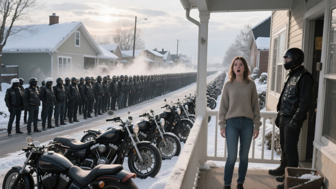 ONLY DAUGHTER Helped A Frozen Hell’s Angel — Next Day 2,000 Riders Showed Up Outside Her House.