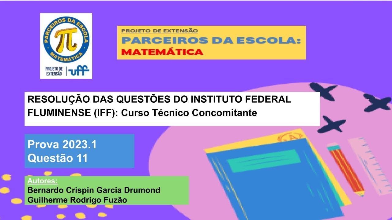 Questão 11 - Prova IFF 2023.1