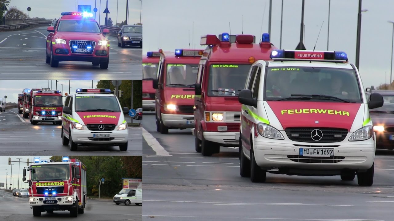 Feuer in Chemiebetrieb - Großübung Feuerwehr Minden
