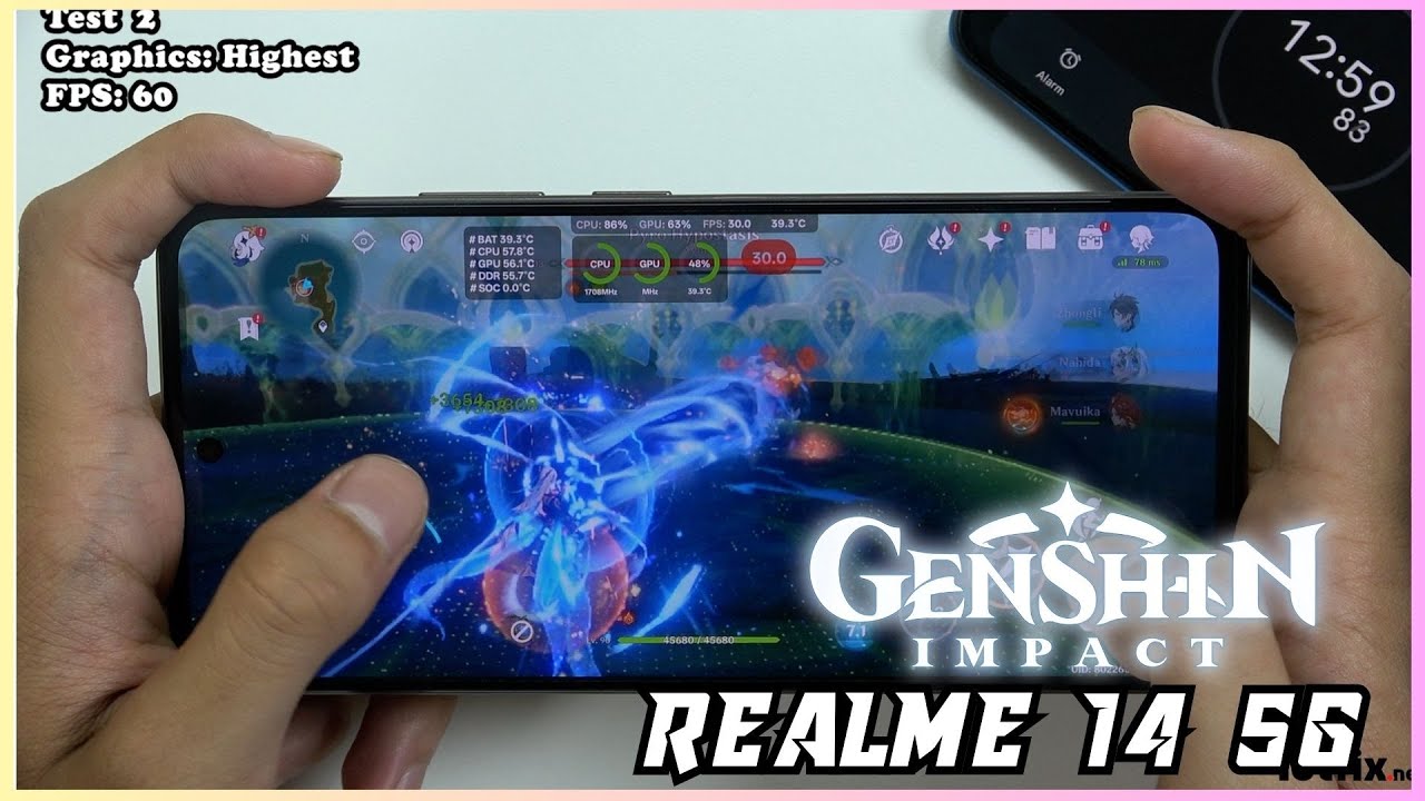 Realme 14 Genshin Impact Gaming test | Snapdragon 6 Gen 4, 120Hz Display
