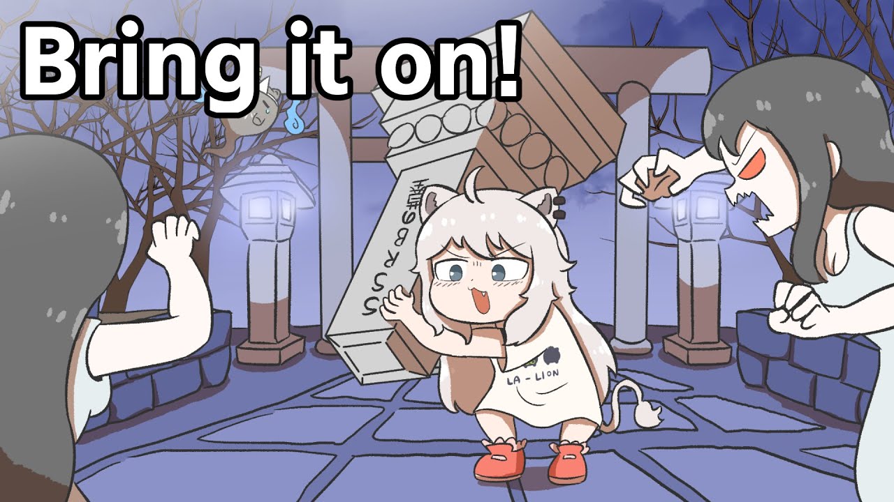 【Hololive】 Botan can PHYSICALLY exorcise ghosts 【Shishiro Botan/Clip/Ebihurai/Comic】