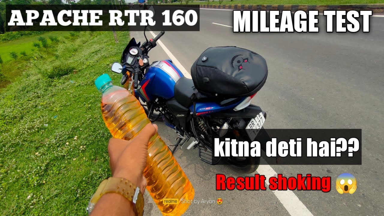 | MILEAGE TEST | TVS APACHE | RTR 160 2V | BS6 | NEW MODEL 2022| Result shoking 😱 #tvs #apache #bs6