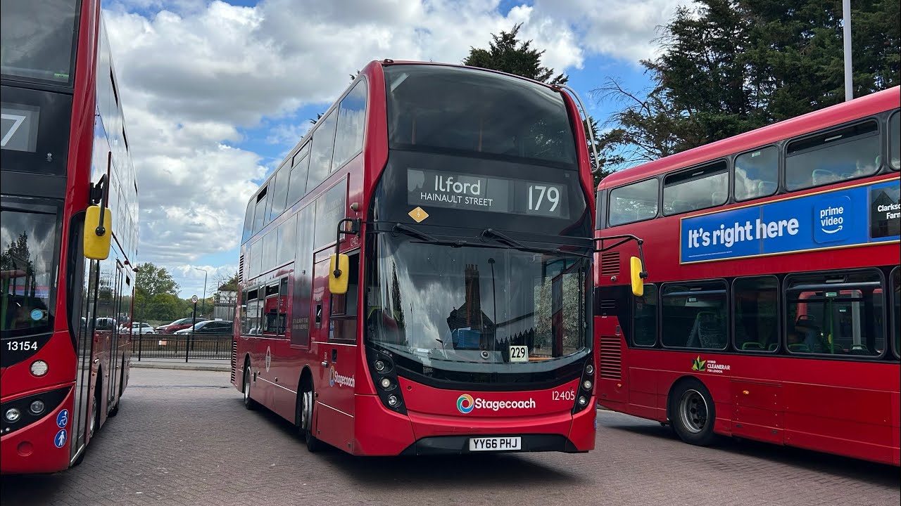 FULL ROUTE VISUAL|Stagecoach London Route 179 Ilford Hainault Street - Chingford Stn 12405 YY66PHJ