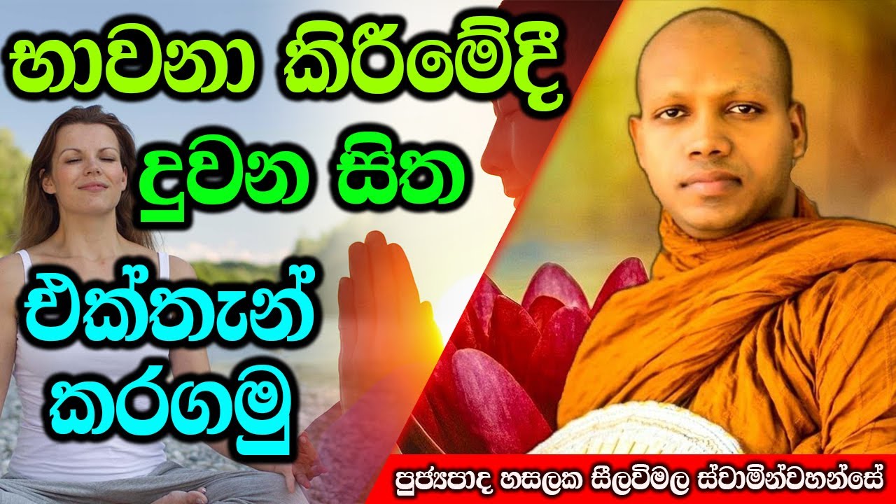 භාවනා කිරීමේදී දුවන සිත එක්තැන් කරගමු | කිං දධ සුත්‍රය | Hasalaka Seelawimala Thero | #darmadeshana