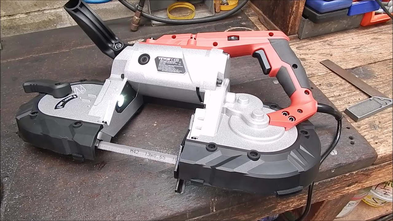 VEVOR 1100 watt variable speed portable bandsaw versus hacksaw